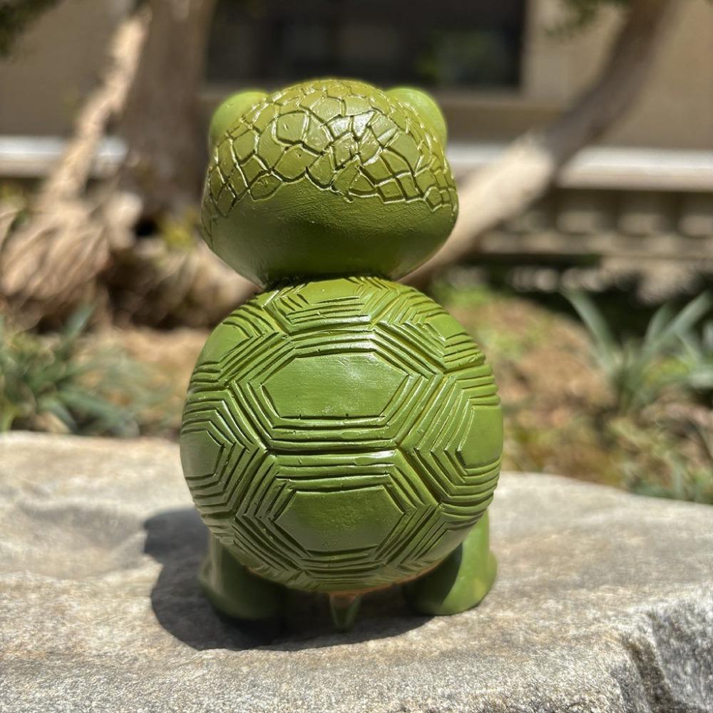Cute Heart Turtle Statue Resin Weatherproof Miniature Turtle Figurine Exquisite Garden Turtle Ornament Indoor Hallway Display