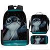 Stitch Kids Backpack Set 3-Piece Student School Bag Lunch Box Pencil Case Digital Print Gift Set for Children