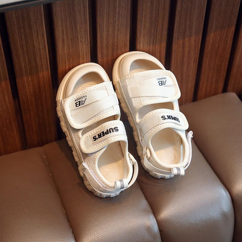 Kids' 2026 Korean-Style Summer Sandals: Soft Sole, Velcro, Open & Closed Toe Beach Shoes