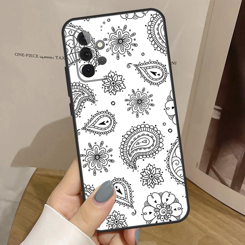 Bandana Seamless Pattern Case For Samsung Galaxy A15 A16 A17 A26 A36 A56 A55 A35 A52 A32 A12 A53 A33 A13 A14 A34 A54