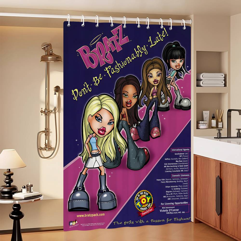 Bratz Doll Classic Shower Curtain, Bathroom Decorative Shower Curtain, Waterproof Shower Curtain With Hooks