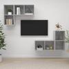 TV Wall Cabinets Set 4 pcs Concrete Grey Particleboard