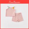 Mädchen Mädchen Kleid und Shorts Set mit Blumenmuster für den Urlaub