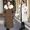 Women's Long Big Fur Collar Down Cotton Cotton Coat