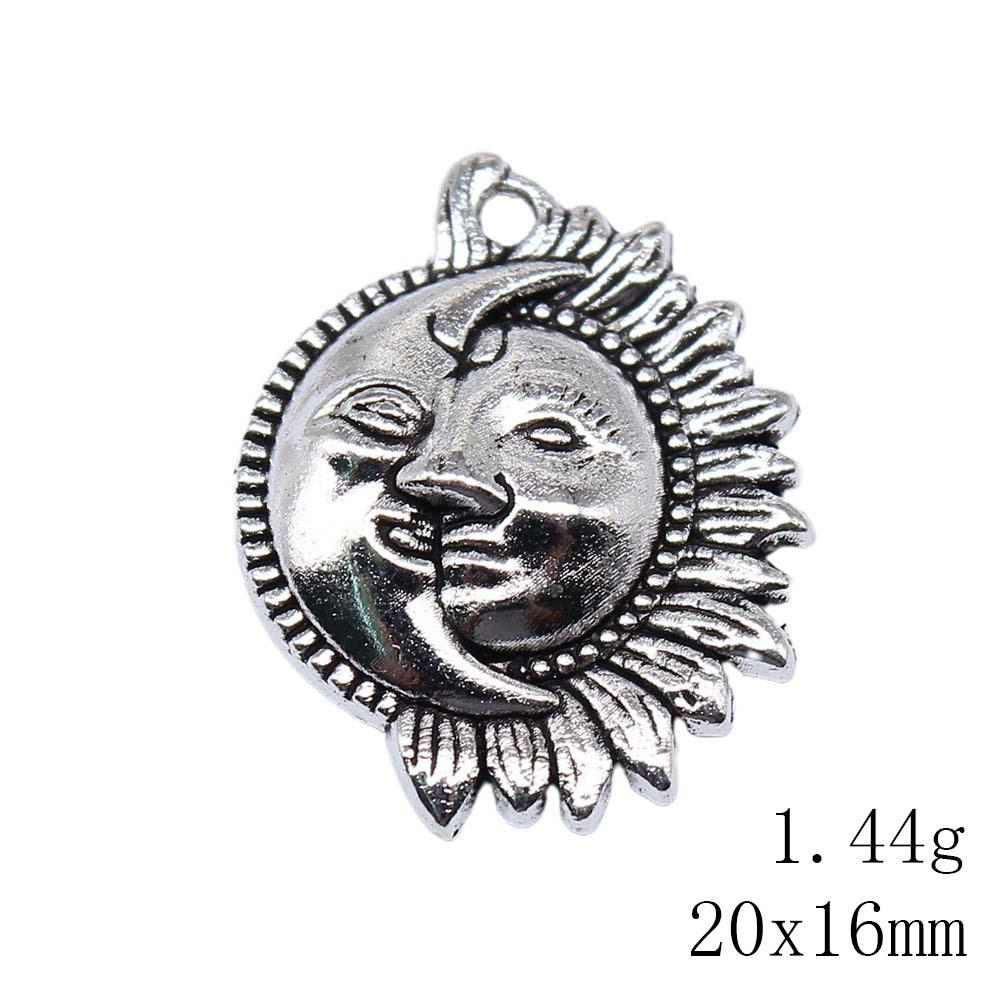 Sun Charm Moon Star Pendant Alloy Charms For Celestial Space Theme DIY Bracelet Necklace Jewelry Making Supplies For