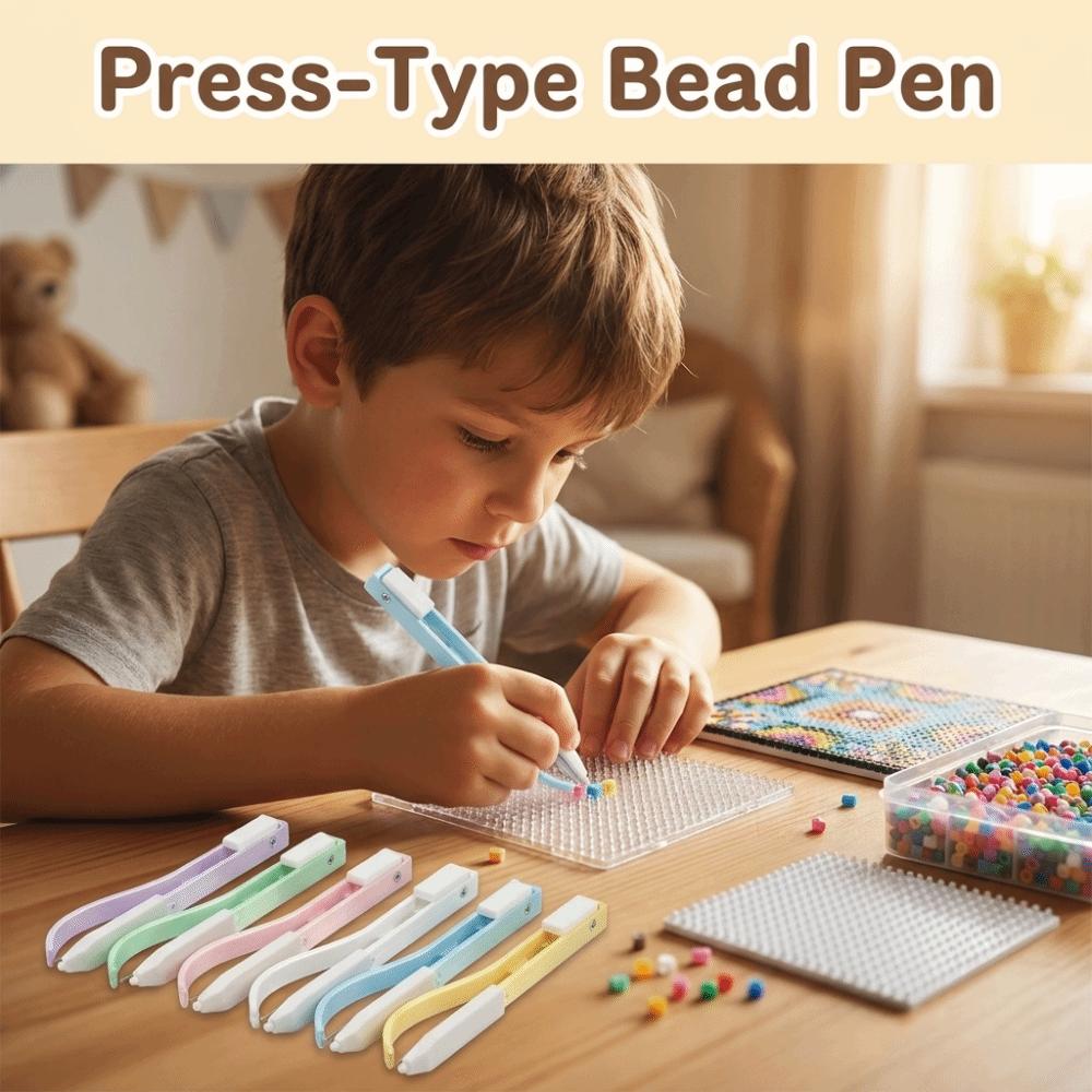 Efficient Storable Bead Pen 2in1 Perler Bead Placement Pen Collage Bead Tool Handmade Craft