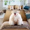 Animal cute dog 3D printed quilt cover 100% polyester machine washable bedding set quilt cover pillowcase three-piece set