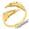 Bague 18k Gold Plated Open Adjustable Stainless Steel Rings For Women Men Accessories Cross Shell Plant Leaf Ring Finger Jewelry