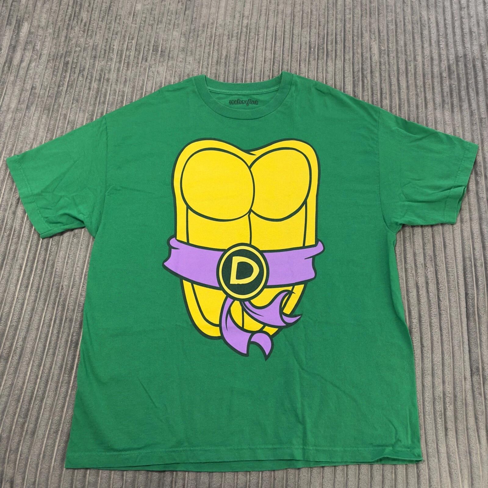 Teenage Mutant Ninja Turtles T-Shirt Mens 2XL Green Donatello Cosplay Comic TMNT S