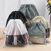 5Pcs Non Woven Drawstring Dust Bag. Handbag Moisture-proof Bag with Transparent Drawstring. Multi-functional Storage
