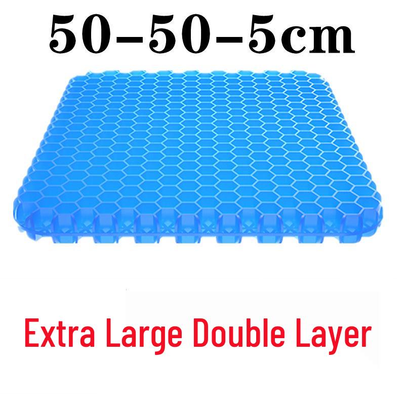 Gel Honeycomb Seat Cushion - Breathable, Double-Layer, Square Ice Pad for Car and Chairs