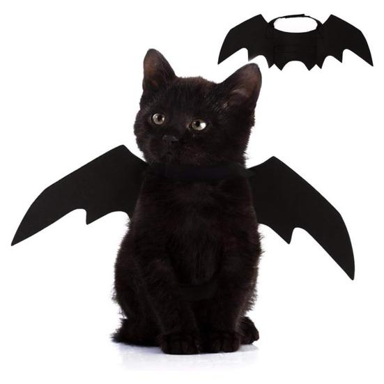 Cat Bat Wing Pet Cosplay Bat Costume Felt Dog Cat Bat Wings Apparel for Halloween Party Dress Up Accessory
