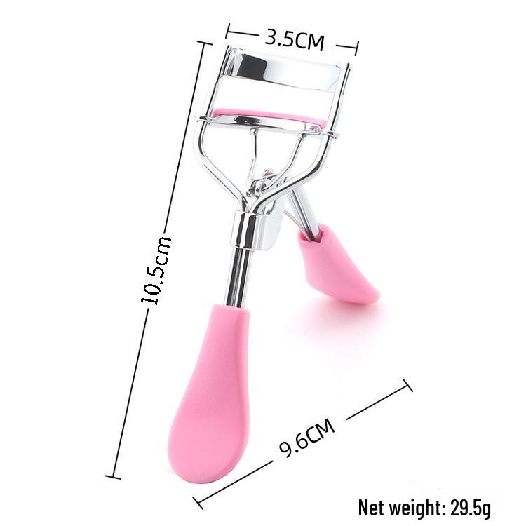 Ultra-Wide Black Eyelash Curler - Long-Lasting Setting Tool In Silver
