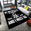 Personalised Motorcycle Alphabet Pattern Carpet Home Living Room Bedroom Carpet Door Mat Corridor Bathroom Non-slip Mat