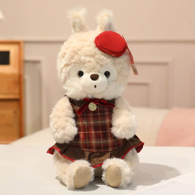 30/40cm Kawaii Squirrel Plush Toy 3 Colors Stuffed Squirrel with Clothes and Dress Animal Doll Kid Toys Birthday Gift