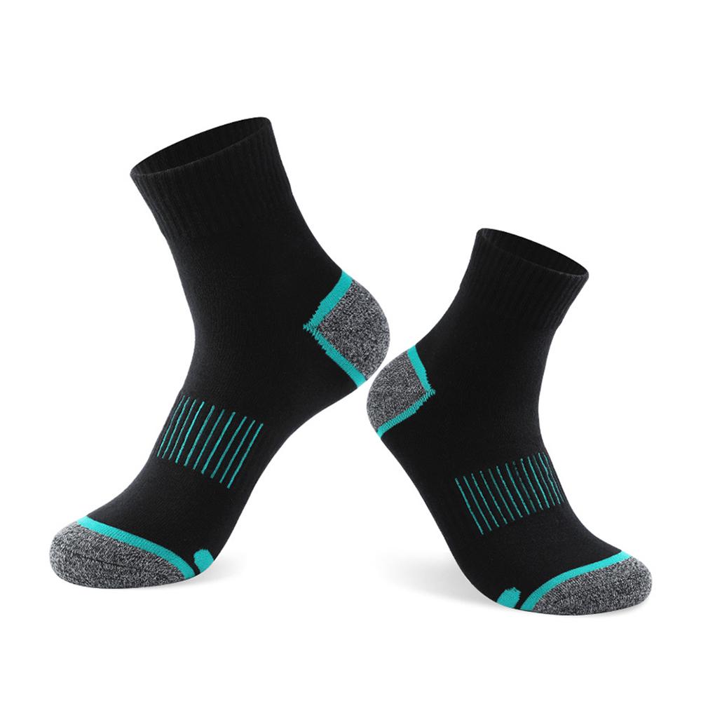 1/5 Pairs Men Anti Odor Sweat Absorbing Crew Sports Socks Comfortable Breathable Suitable Running Cycling Fitness Sports Socks