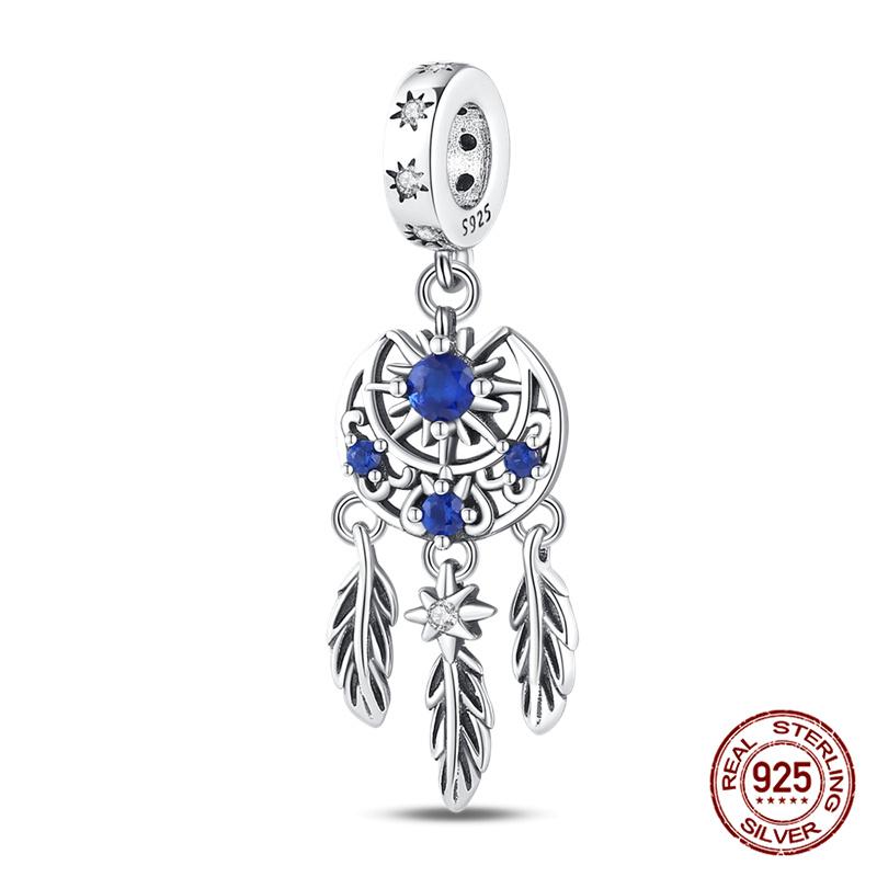 Compatible With Charm Bead Charms Ideal For Authentic Bracelets 100 copper Blue Dream Catcher Beaded Do It Yourself Jewellery Making Womens Gifts