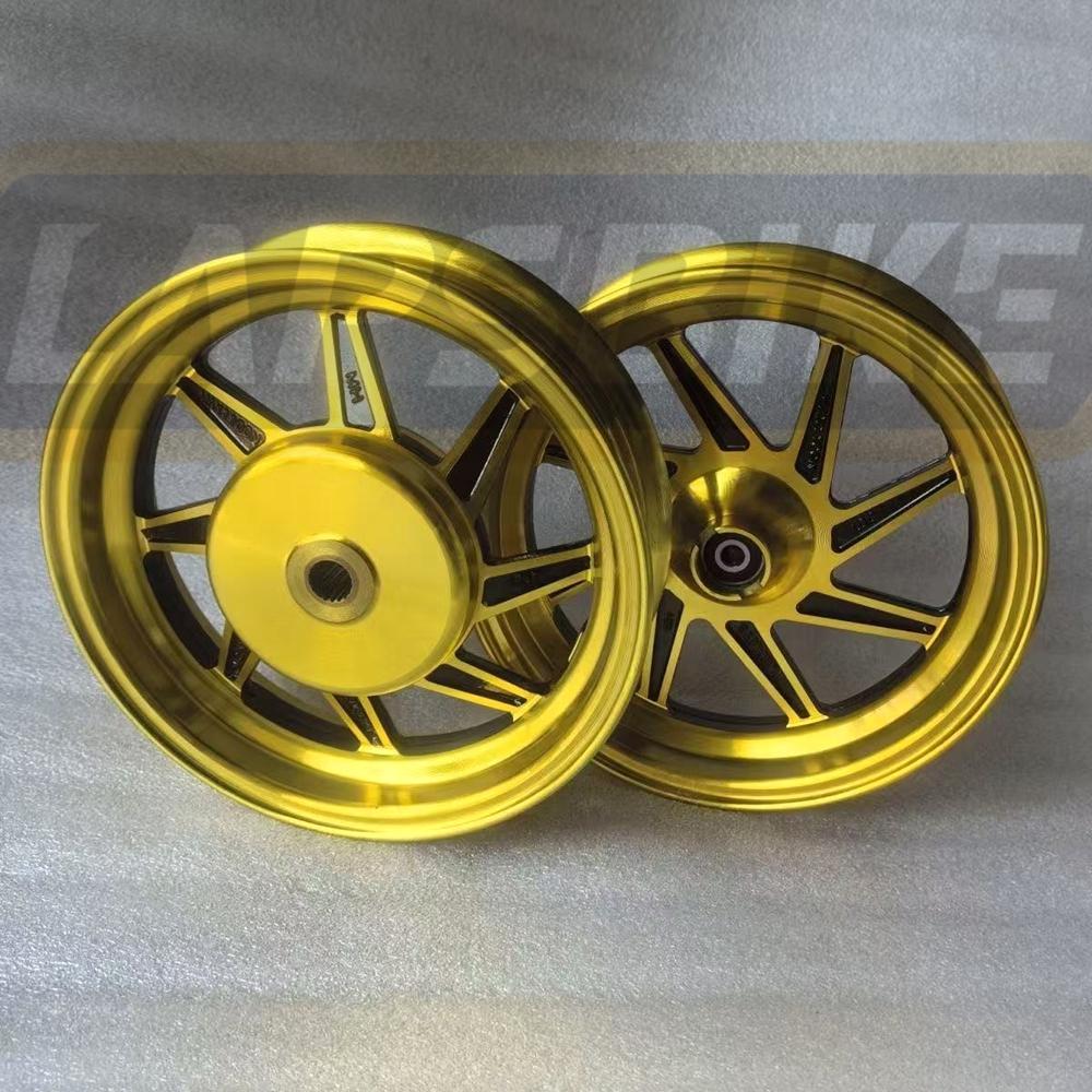 Motosiklet Ön ve Arka Tekerlek Takımı 10*2.5 İnç Alüminyum Alaşımlı Jantlar Yamaha 100cc CUXI FORCE RSZ JOG İçin Jantlar