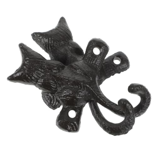 Cabilock Coat Hooks, Wall-Mounted, Set of 4, 15kg Weight Capacity, Rust-Resistant Iron, Includes Anti-Scratch Screws and Anti-Scratch Pads (Suitable f