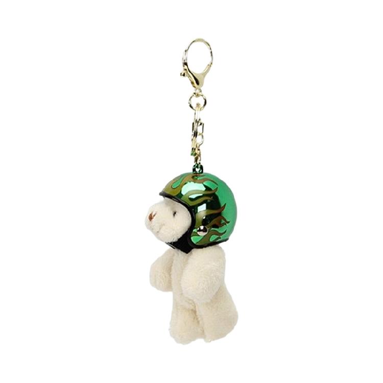 Locomotive Bear Keyring Pendant Plush Animal Keychain Fashionable Backpack Accessory Multifunctional Car Decoration