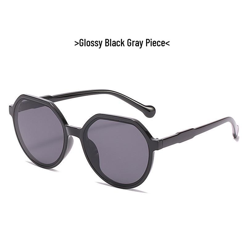 New Retro Small Frame Milk Tea Sunglasses for Women – Trendy Slimming Big Face Style.