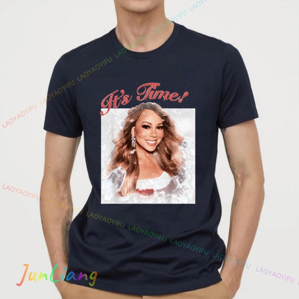 

Mariah Carey Music Hip Hop Tshirt unisex Mystery casual crew neck short sleeve Harajuku Y2K classic clothing 4XL