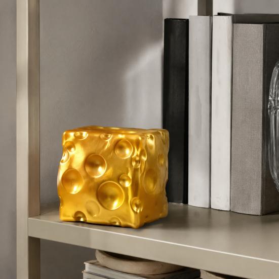 Cheese Cube Squeeze Toy Golden Stress Relief Toy, Giant Office Anxiety Gadgets Simulated Food Pinch for Reduction & Boredom Fidget Toys