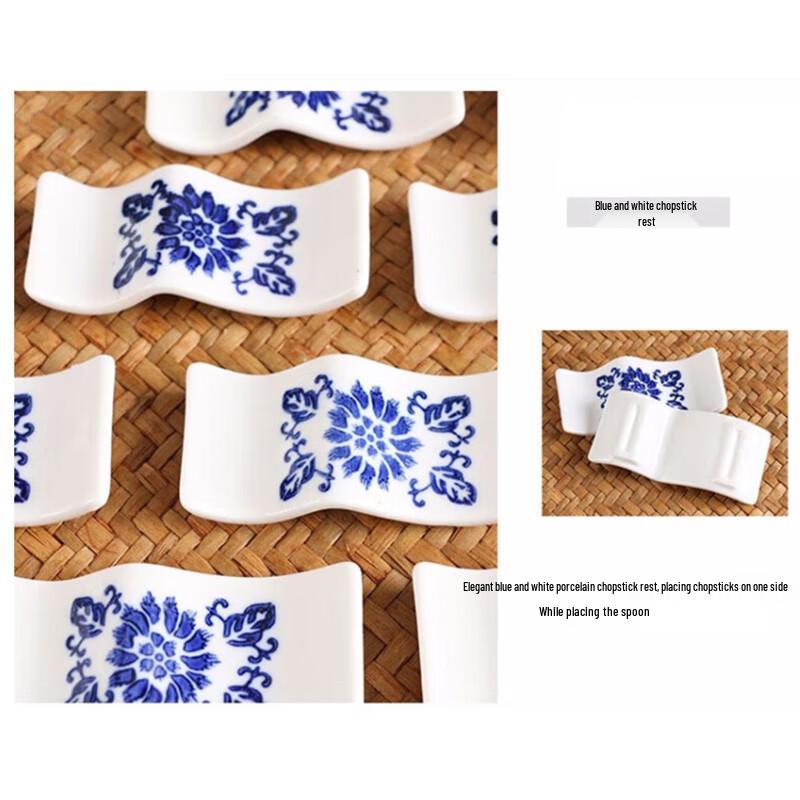 Hand-painted Blue and White Porcelain Chopstick Rests