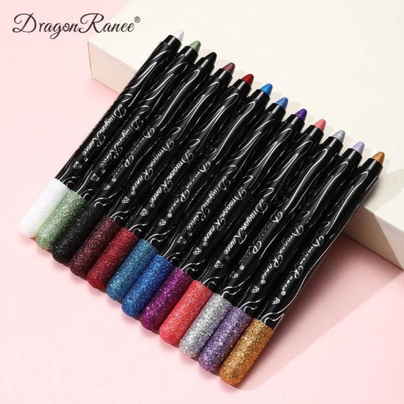 Stick Ombretto 12 Colori Glitter Trucco Occhi Facile da Applicare A Prova di Sbavature Matita Ombretto Shimmer Trucco Occhi