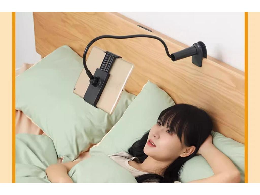 Universal Clip-On Stand for Mobile/Tablets - Perfect for Bedside, Desktop, or Live Streaming Use
