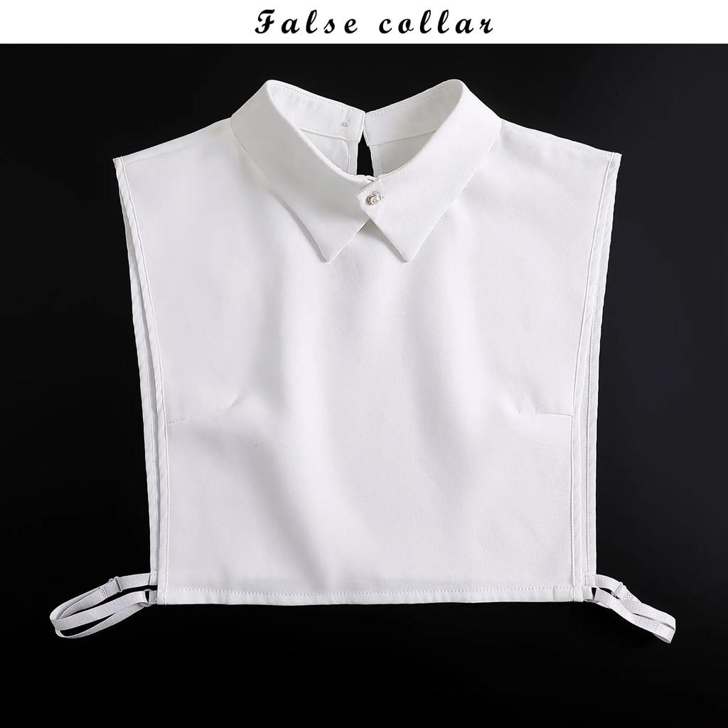 Damen Spitze Abnehmbarer Kragen Vintage Einfarbig Falscher Kragen Revers Bluse Top Verstellbar Frauen Damen Falscher Blusenkragen