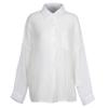 Shop   Women Collar Neck Sheer Loose Fit Long Sleeve Blouse Shirt Siu Wbl 21357 