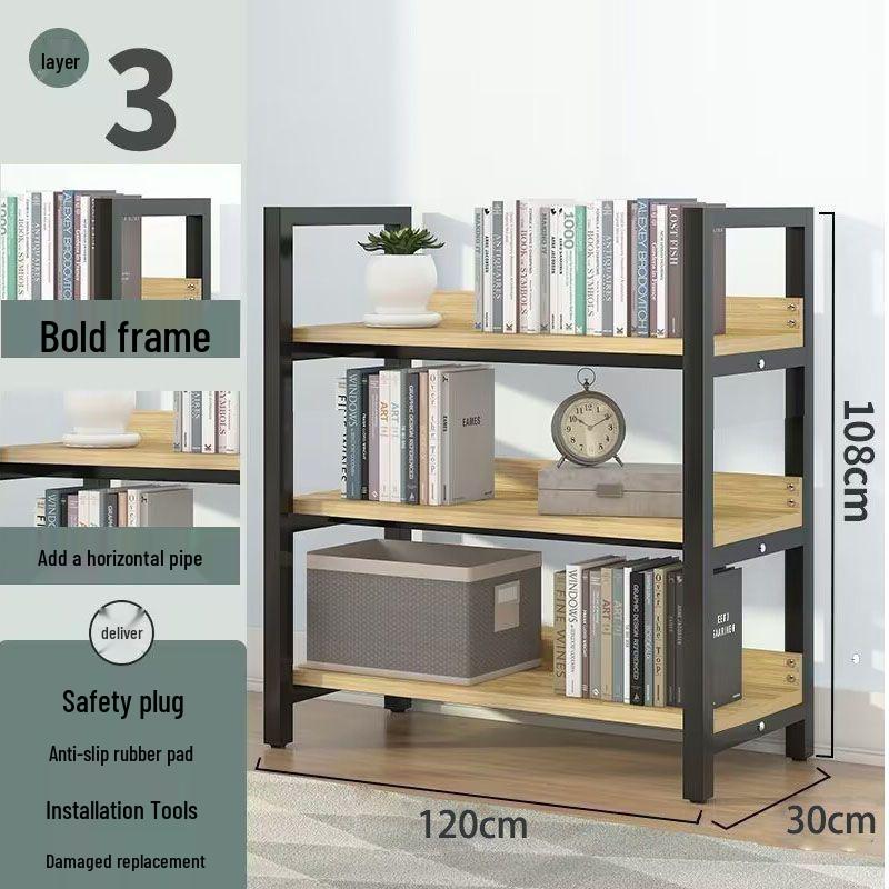 Multilayer Floor Standing Bookshelf and Storage Rack