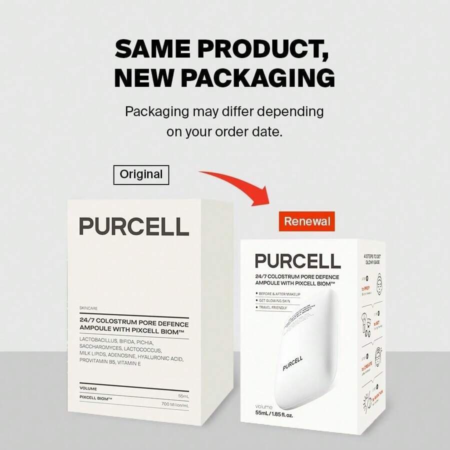 PURCELL 24/7 Colostrum Ampoule Mist 55ml - Glass Skin With Long Hydration, Poreless Smooth Skin, Before & After Makeup, Hyaluronic Acid And Vitamin