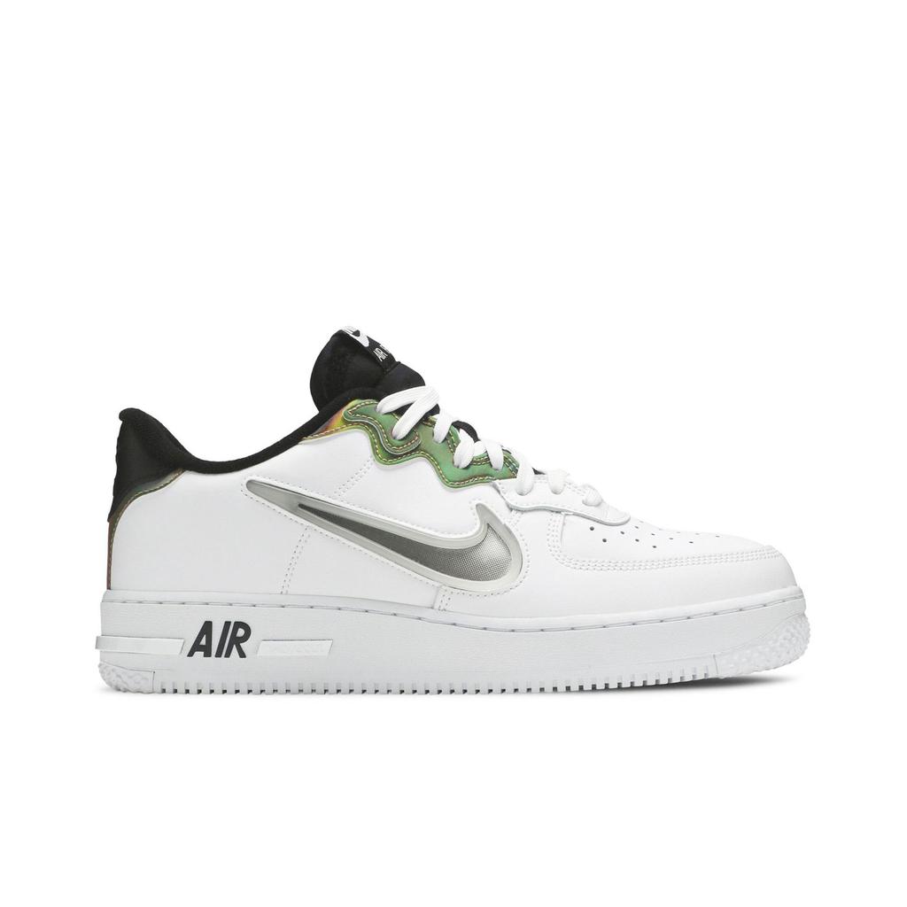 Nike Air Force 1 React 'White Iridescent' (Unisex) White / Glow / Black / Multi-Color Skate Shoes CN9838 100