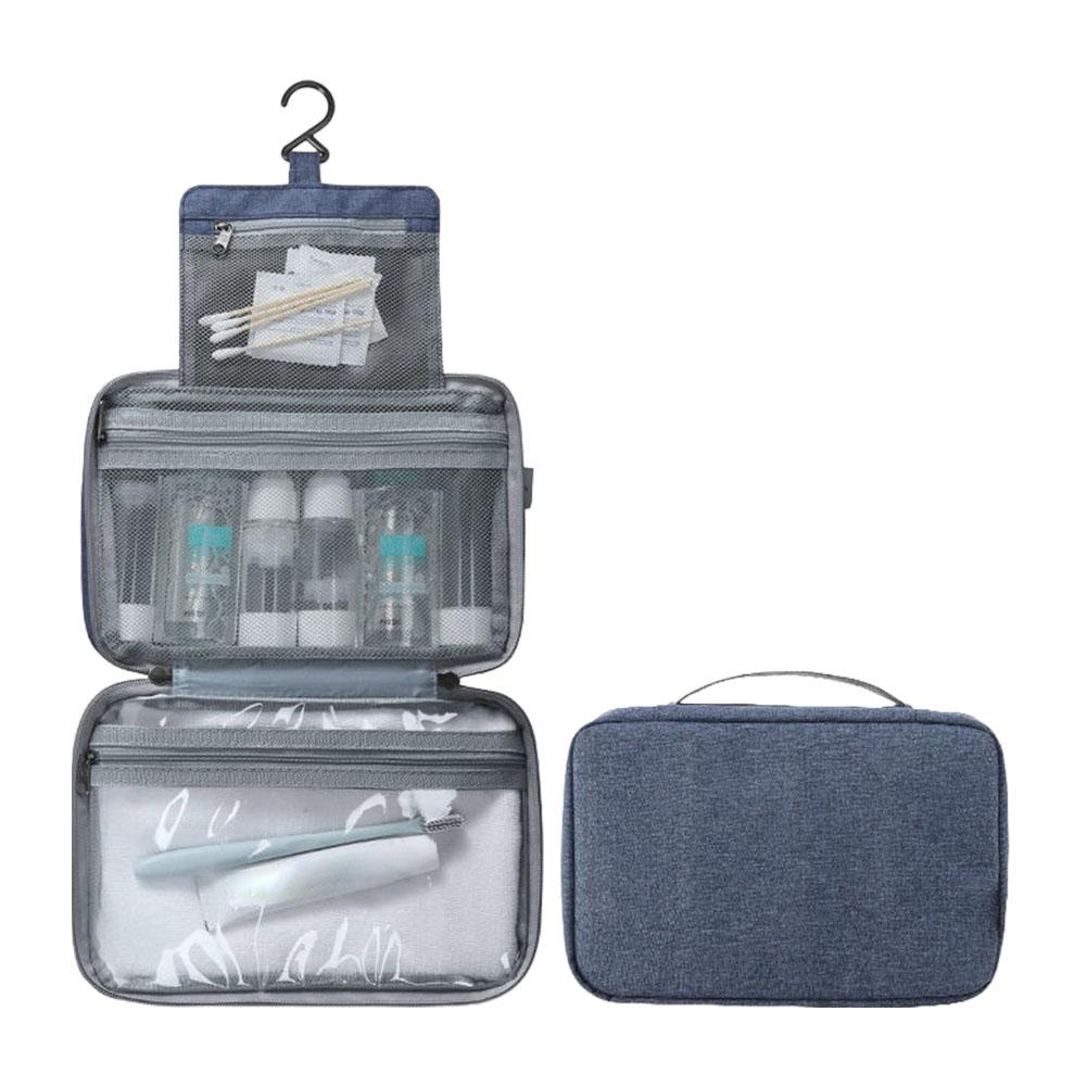 Foldable Waterproof Toiletry Bag Travel Cosmetic Organizer Dry/Wet Compartment Separation SpaciousChristmas Gift for Men Holiday