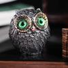 Wise Watcher Owl Mini Statue Lucky Owl Owl Ornament Model Toy Owl Figurine Beads  Gift