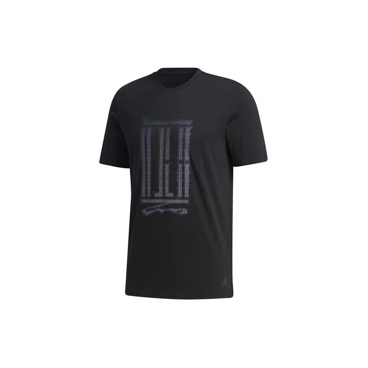 adidas Series Athleisure Casual Sports Short Sleeve Black Men s GL8191 M