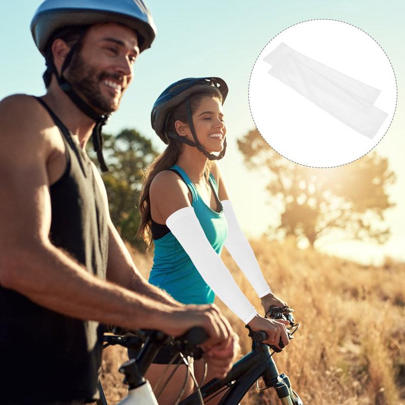 1 Paar Eisseide Kühlende Armstulpen Sonnenschutzkleidung für die Arme Sommer Radfahren Fußball Basketball Schutzhüllen für Damen