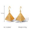 Geometric Tassel Titanium Steel Earrings Minimalist Drop Dainty Jewelry for Women Unique Design