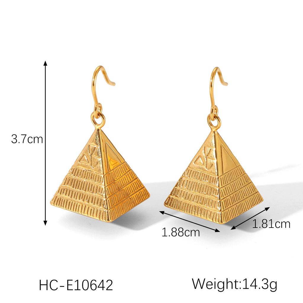 Geometric Tassel Titanium Steel Earrings Minimalist Drop Dainty Jewelry for Women Unique Design