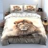 Majestic lion with text. Bedding sets Duvet cover sets Duvet covers Pillowcases(1 * Duvet Cover 2 * Pillowcases without duvet insert)