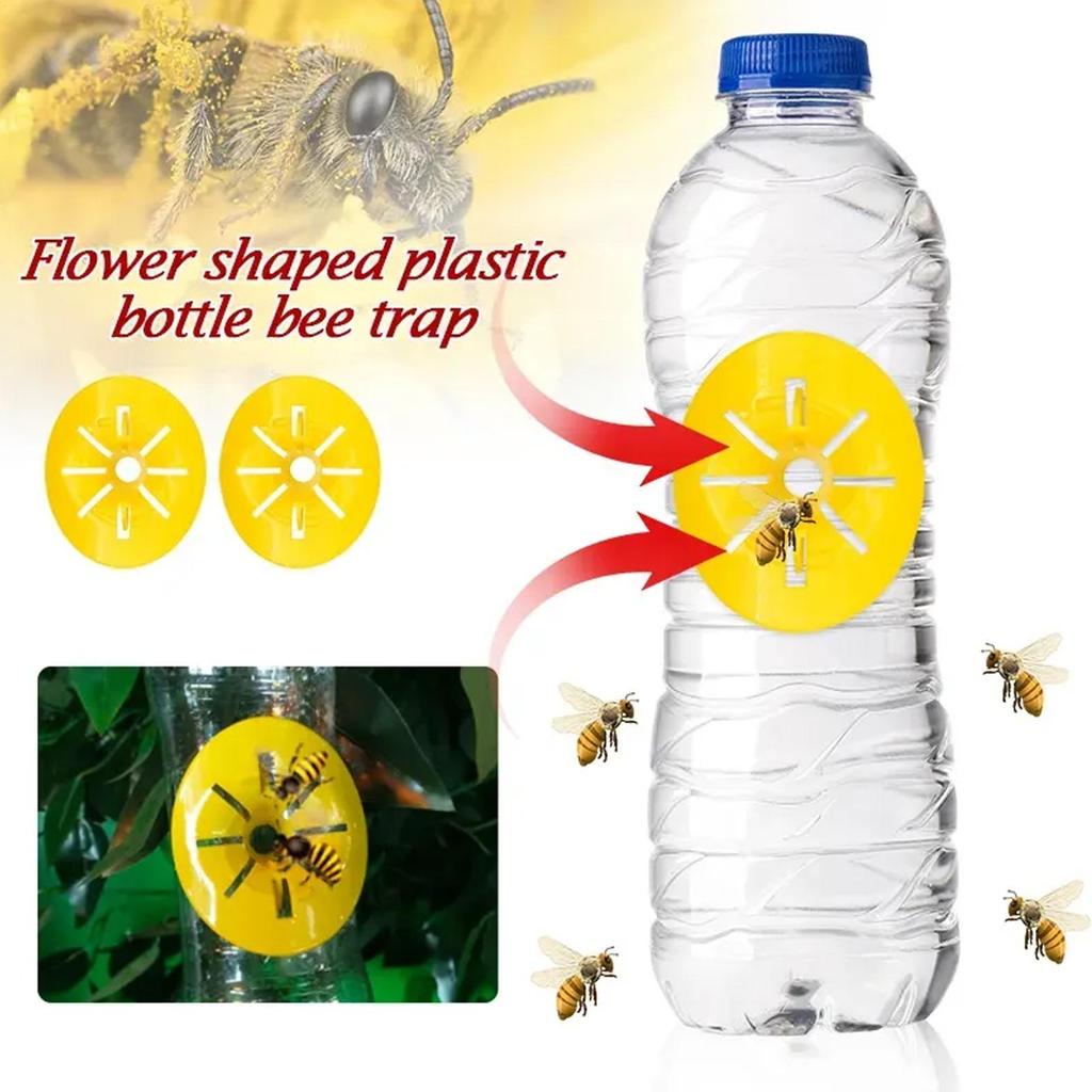 10Pcs Wasp Trap Catcher Flower Shape Flying Insect Funnel Trap Bee Hornet Catcher Garden Outdoor Hanging Pests Control Tool