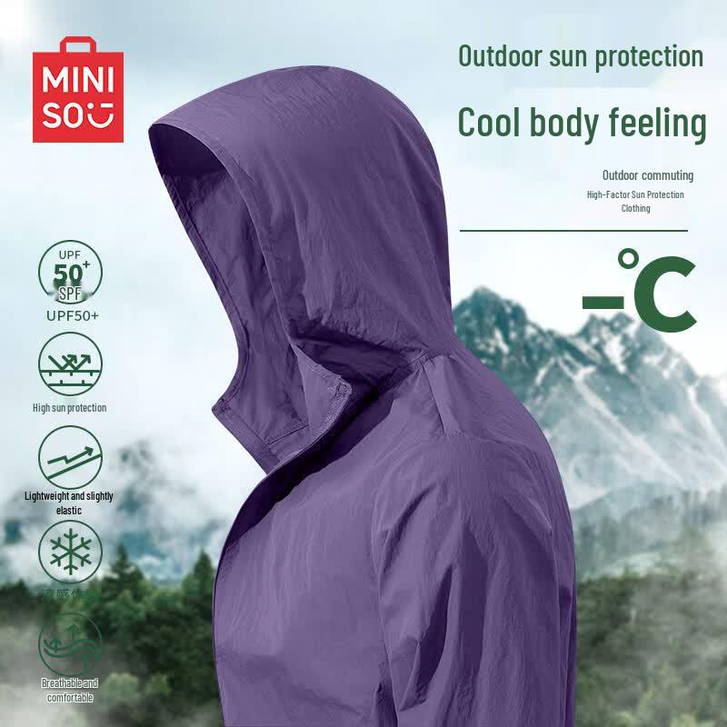 MINISO Men's Lightweight UPF50+ Sun Protection Hiking Jacket