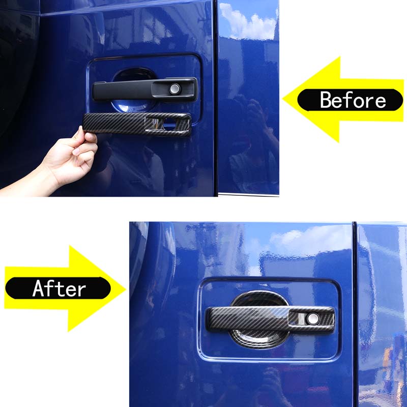 For Mercedes Benz G Class W463 W464 G65 G55 G63 G500 G550 Car Exterior Door Handle Cover Trim Accessories ABS Carbon Fiber Grain