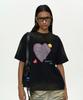 ADSB ANDERSSON BELL (Essential) Unisex Spray Washed Heart Message T-Shirt Atb1432U(Black)
