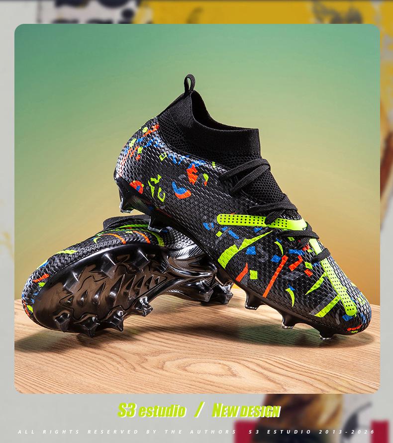 Fußballschuhe Weltmeisterschaft: Grenzüberschreitende Trainingsschuhe für Erwachsene & Jugendliche mit langen AG- & TF-Stollen