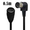 90 Degree Bend MIDI DIN Extension Cable MIDI 5Pin Din Male to Female Bus Keyboard Synthesizer Organ Electric Piano 0.5/1.5/3m