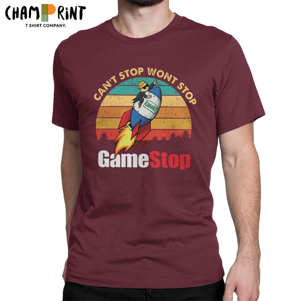 חולצות טי לגברים של Gamestop Street אלון מאסק רדיט Wallstreetbets Gme Wsb חולצת טי מניות סטונקס