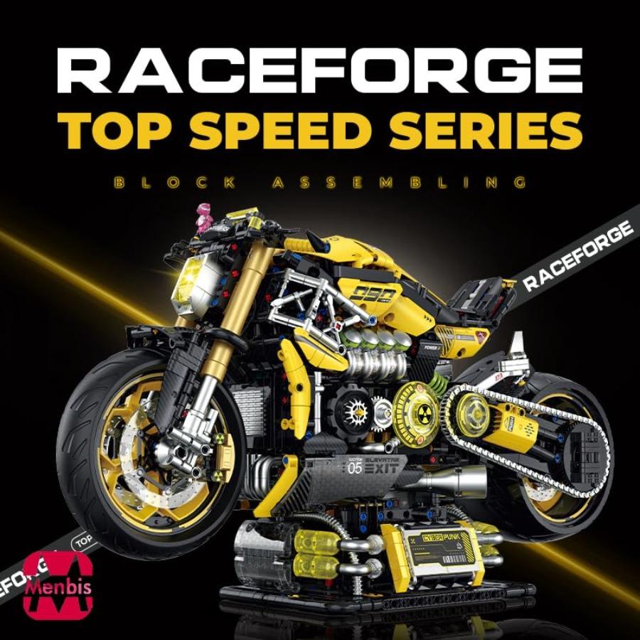 

Narwhals 2500Piece Cyberpunk Style Motorcycle Building Block Kit 1:5 Scale MOC Racing Bike Building Set for Adults and Teen 16+ United States